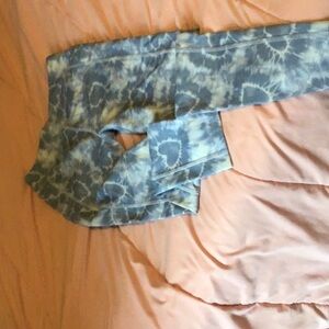 Kids Tie-Dye Leggings - Blue and Yellow